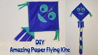 DIY  Kite Making At Home  Amazing Paper Flying kite for Kids  Sankranti  Pongal Special Kite