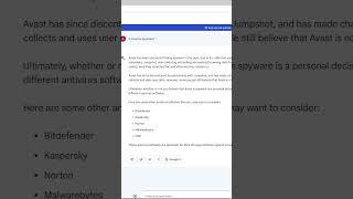 Is Avast Spyware? Asking A.I.