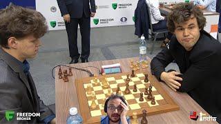 The biggest blunder of Magnus Carlsens career  Artemiev vs Carlsen  World Rapid 2022