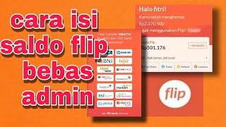 cara isi saldo flip  lewat m-banking