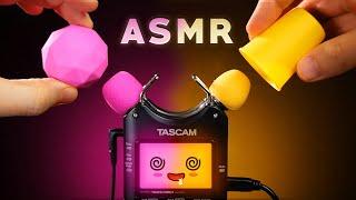 ASMR 3D Ear Tingles for Deep Sleep and Sweet Dreams Pink & Yellow Tascam Triggers  No Talking