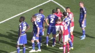 ROTHERHAM v CARDIFF CITY KEY INCIDENTS MARSHALL RED CARD