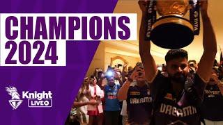 Shreyas Iyer and team celebrating the win in Final  #KnightsTV  TATA IPL 2024