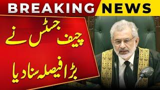 CJP Qazi Faiz Isa opposes delay in reserved seats review plea  Breaking News  Public News