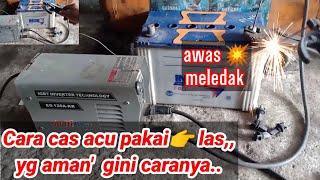 cara cas aki mobil pakai las listrik yang aman