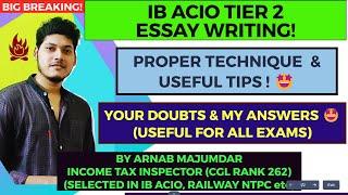  ESSAY WRITING  IB ACIO TIER 2  HOW TO WRITE A PERFECT ESSAY ??  