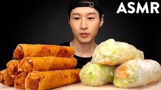 ASMR EGG ROLLS & SPRING ROLLS MUKBANG No Talking EATING SOUNDS  Zach Choi ASMR