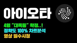 아이오타 긴급 4월 초급등 100% 확정된 코인... 영상 필수시청 #코인시황