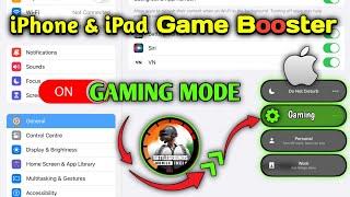 Enable Gaming Mode in iPhone  iPad Setting for PUBG  BGMI  Game Booster IOS