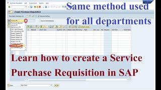 12 How to create a service purchase requisition in sap mm by using ME51N