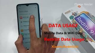 Redmi 9 Data Usage Setting  How to Restrict Data Usage in Redmi 99 activ  Data Restriction lagaye