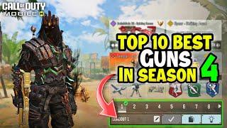 Top 10 Best Guns in Season 4 CODM 2024  Gunsmith LoadoutClass Setup  Cod Mobile