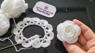 How to crochet a flowers rose for beginners