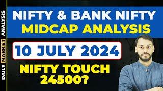 NIFTY PREDICTION FOR TOMORROW 10 JULY  BANK NIFTY PREDICTION NIFTY LIVE TRADING NIFTY EXPIRY