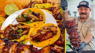 Grill TACOS AL PASTOR Perfectly with a Mini Trompo Mexican Street Taco & Full Adobo Recipe