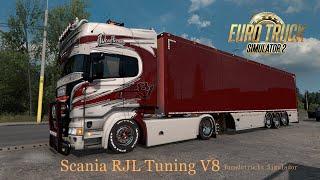 ETS2 1 39Scania RJL Tuning V8 Open Pipe+RJL Custom Interior+SCS Trailer Tuning Pack