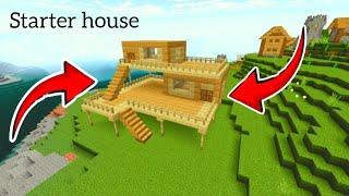 Minecraft Starter house tutorial -How to build a house in minecrafteasy
