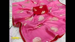 pure dola silk saree with heavy blouse