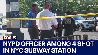 NYPD officer among 4 shot in NYC subway station