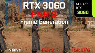 RTX 3060 FSR 3 Frame Generation On vs Off in Forspoken - GraphicsPerformance Comparison