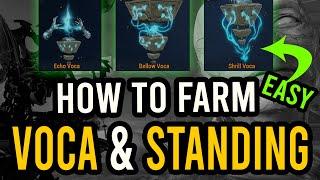 How to Farm Voca Fast  Cavia Standing Easy  Whispers in The Walls Warframe