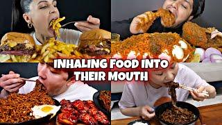 Mukbangers INHALING FOOD INTO THEIR MOUTH