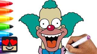 How To Draw Krusty the Clown  The Simpsons