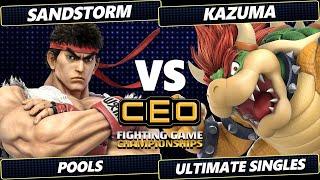 CEO 2024 - Sandstorm Ryu Ken Vs. Kazuma Bowser Smash Ultimate - SSBU
