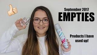 Empties Sept 2017  Things that I have used up  Live Love Vicky