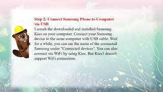 Sync Samsung Contacts to Outlook with Samsung Kies