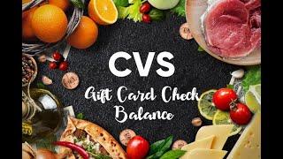 How check CVS Pharmacy Gift Card Balance