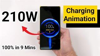 210w Charging Speed Animation Full Charge in 9 mins OMG 