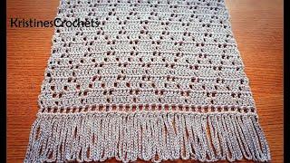 Crochet Rectangular Table Runner  Scarf Pattern