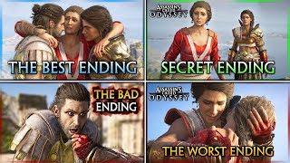 Assassins Creed Odyssey ► HOW TO GET ALL ENDINGS Secret Best Bad & Worst