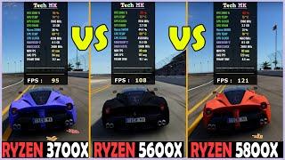 Ryzen 5 5600X vs Ryzen 7 5800X vs Ryzen 7 3700X - RTX 3060 Ti  Test in 12 Games at 1080p - Tech MK