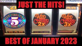 JACKPOT HANDPAY BIG WINS JUST THE HITS BEST OF JANUARY 2023 BIG SLOT WINS BONUSES FREE GAMES