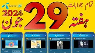 29 June 2024  My Telenor Today Questions Answer  Telenor Questions Today  Telenor