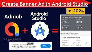 Banner ad in Android Studio  Admob banner ad  Android Studio  2024