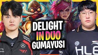 HLE DELIGHT in duo WITH T1 GUMAYUSI  HLE Delight Plays Vi Support vs Pyke  Season 2024