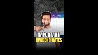 Invest before this date to get DIVIDENDS  Record date vs Ex-dividend date 