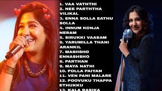 Shweta Mohan Hits  love songs   Jukebox tamil  SLX BGM  #love #shweta #lovesong #song