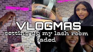 DAY TEN VLOGMAS  SETTING UP MY LASH ROOM FADED 🫠