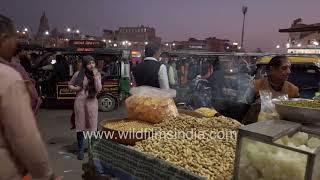 Street vendor selling namkeen at Badi Chaupar Jaipur Rajasthan India