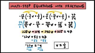 Solving Multi-Step Equations with Fractions