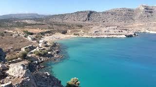 Feraklos Castle  View Agathi Beach Rodos Greece