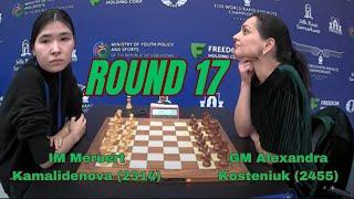 IM Meruert Kamalidenova 2314 - GM Alexandra Kosteniuk 2455  World Blitz Chess