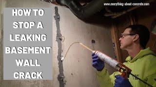 BASEMENT WALL CRACK REPAIR  HOW TO FIX LEAKS A STEP BY STEP GUIDE