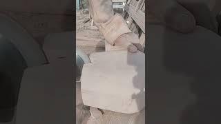 Carving this red bear time lapse #carving #sculpture #bear #limestone #carving #sculpting #sculptor