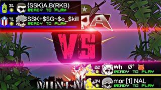 DA2 mini militia SSK vs Pro team battle