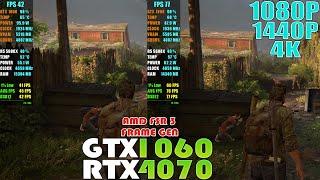 GTX 1060 - RTX 4070  The Last of Us Part 1 PC Official FSR 3 Frame Gen Update Performance Test